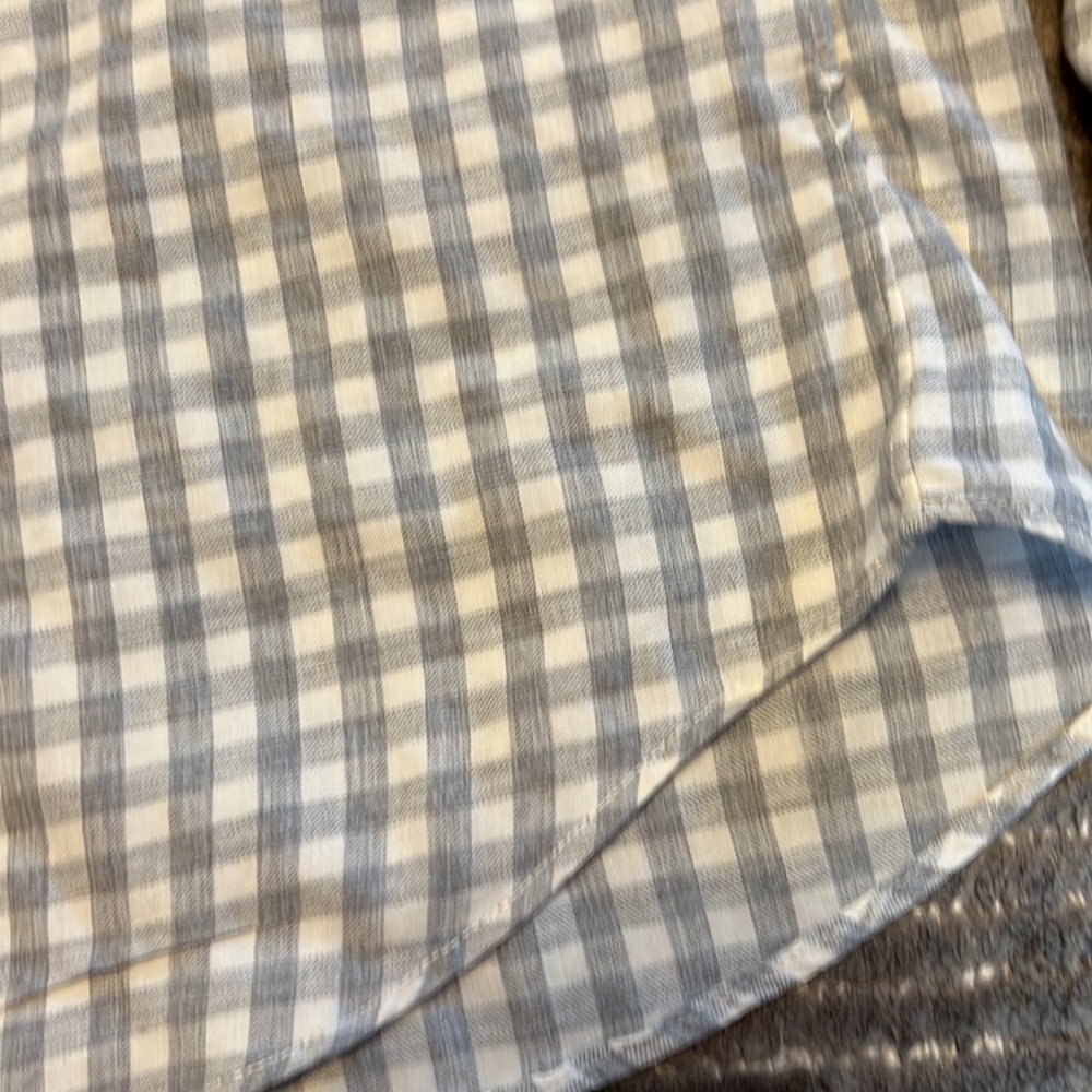 J. Crew mens gray plaid long sleeve shirt. Large - Picture 3 of 9